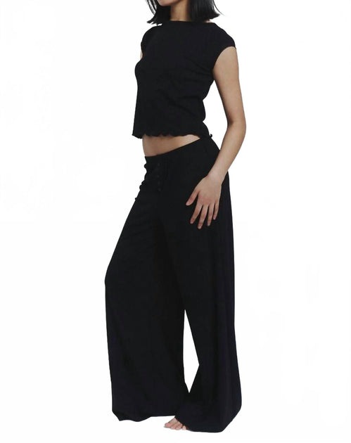 Find Me Now Button Lounge Pants Black Small 3