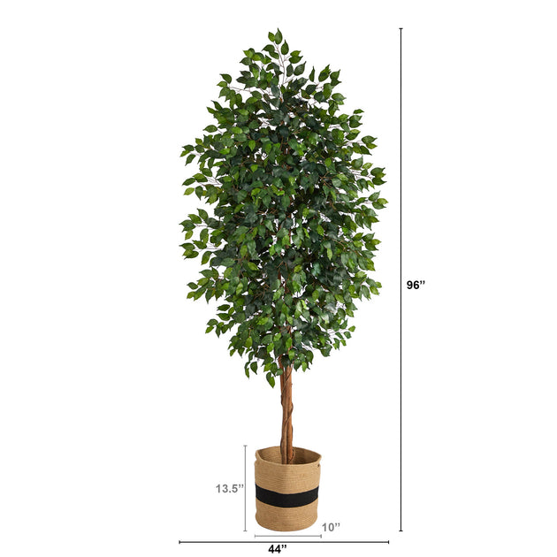Hivvago Ficus Artificial Tree Green 244cm 3