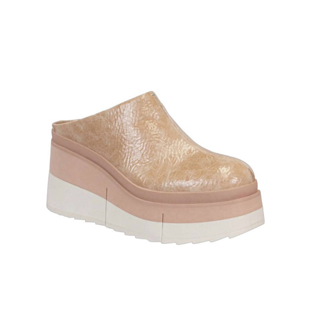 Naked Feet Coach Platform Clogs Beige US 8 4