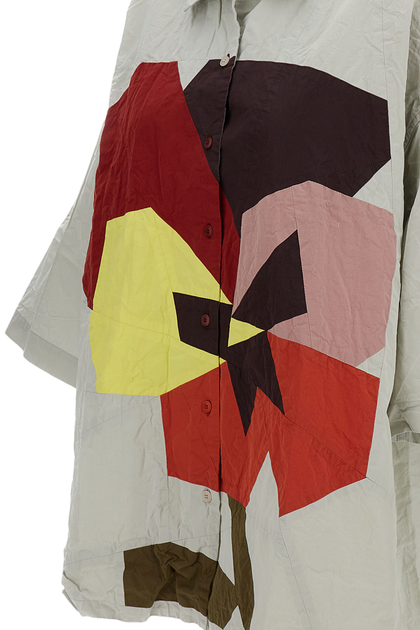 Casey & Casey Patchwork Shirt Gray Medium 4