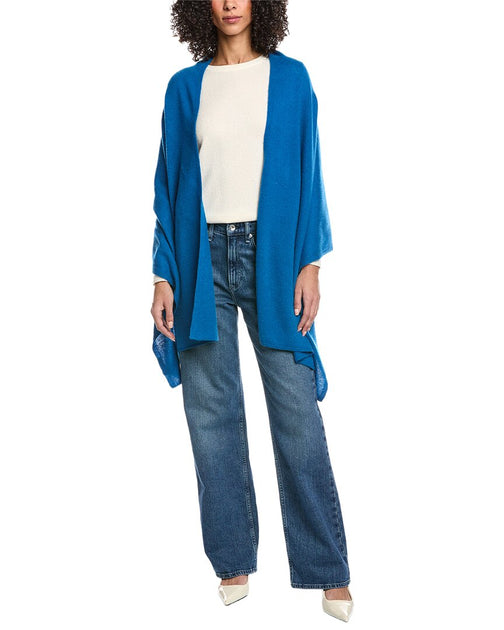 Amicale Cashmere Travel Wrap Blue One Size 2