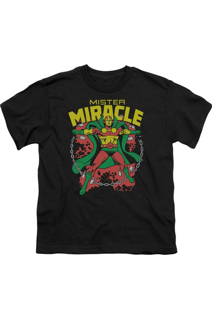Gildan DC Comics Mr Miracle Youth T-Shirt Black Small 2