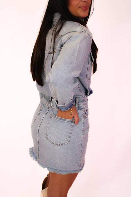 Pistola Nina Denim Dress Blue Small 3