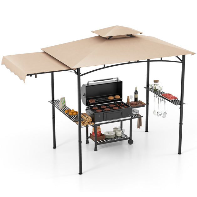 Hivvago Grill Gazebo Gray 3