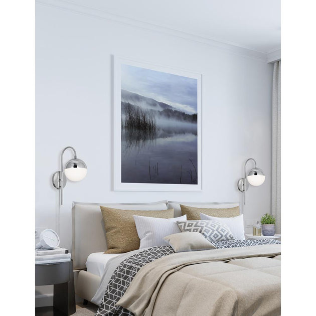 Dainolite Dayana 1LT Halogen Sconce White Opal Glass 2