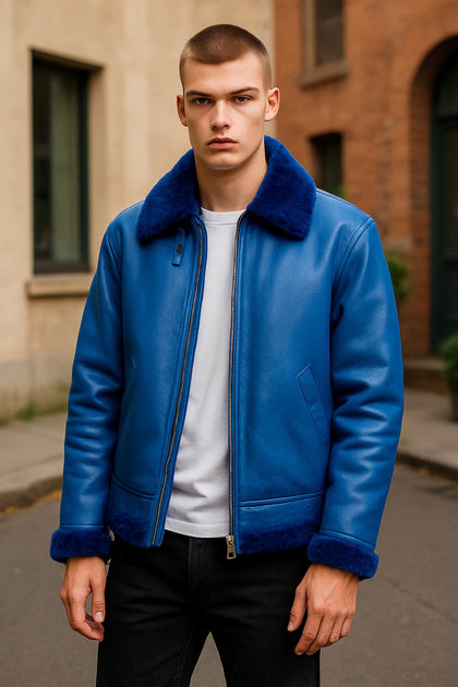 Infinity B3 Bomber Aviator Jacket Blue US 38 2