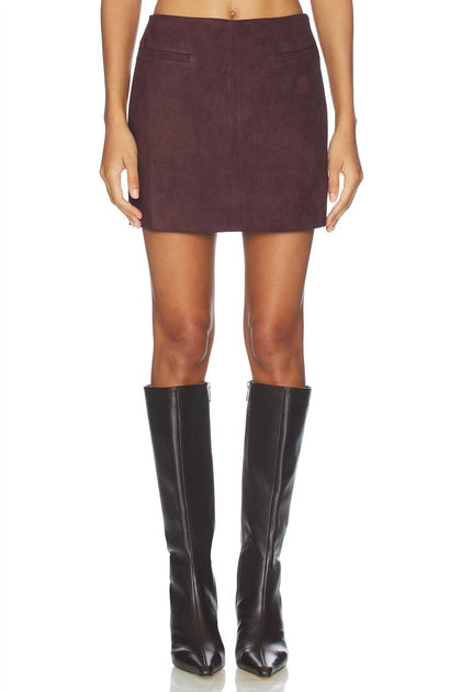 Mini-jupe en daim synthétique ASTR Laudine Rouge Large 2
