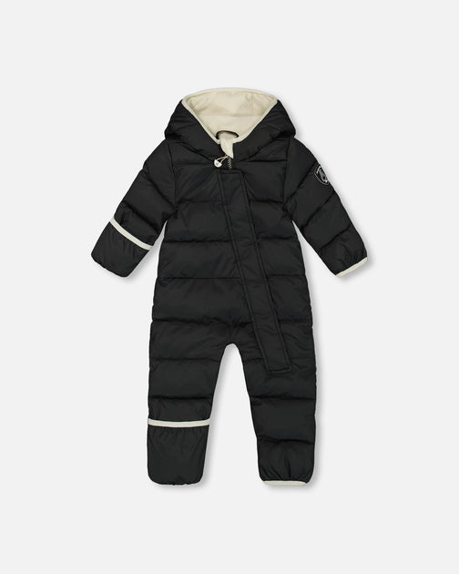 Deux par Deux Baby Cloud One-Piece Snowsuit Black 0-3 Months 2