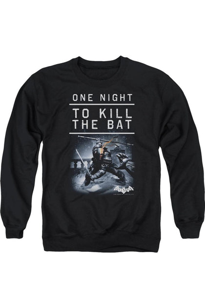 Gildan Batman Arkham Origins One Night Crewneck Sweatshirt Black Medium 2