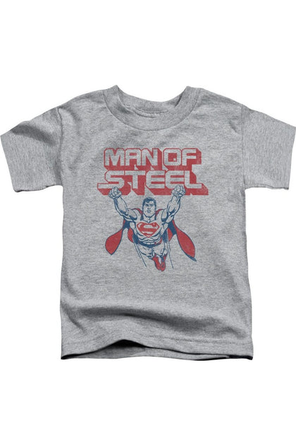 Gildan Superman Steel Retro Short Sleeve Tee Grey XSmall 2
