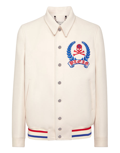 Philipp Plein Bomber Collar Shirt White EU 60 2