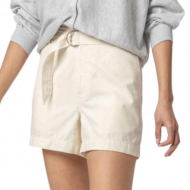 Lilla P Belted Canvas Shorts White US 10 2