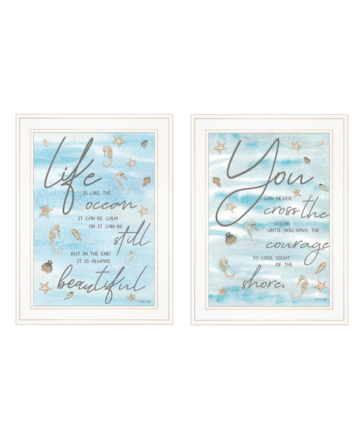Hivvago Life Is White Framed Print Wall Art White 3