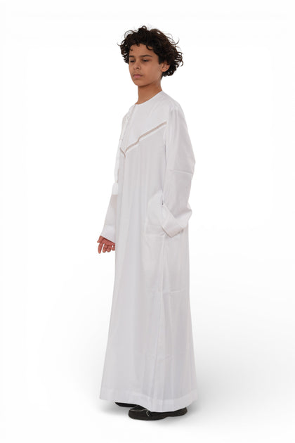 Thobe Marocain pour Garçon - Blanc, 9 Ans 4
