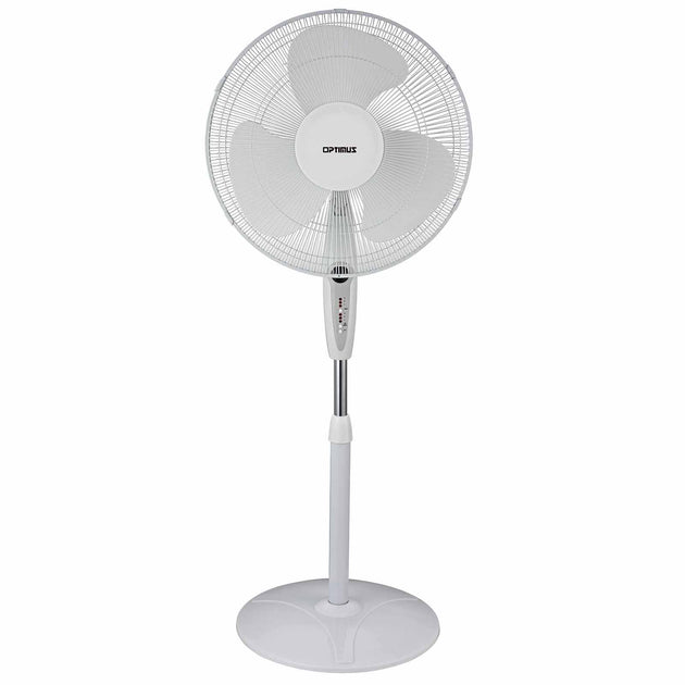 Optimus 16 in Oscillating Stand Fan White 2