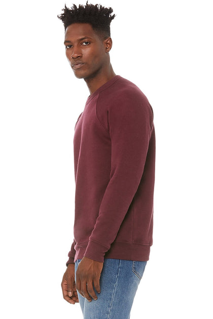 Bella + Canvas Unisex Adult Fleece Raglan Sweatshirt Pink Large 4
