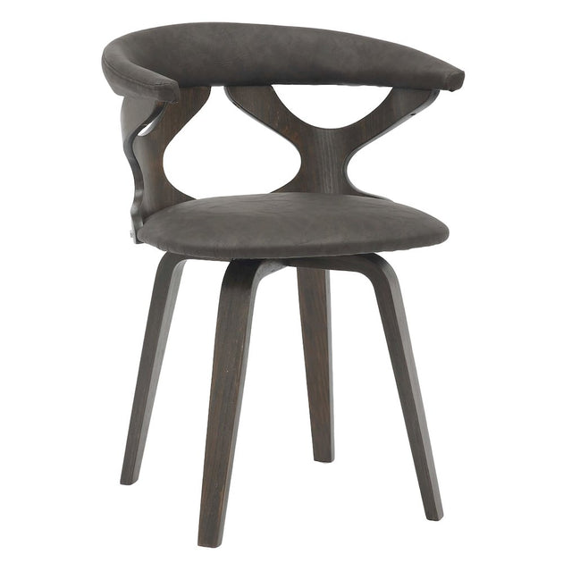 LeisureMod Klyne Dining Chair Dark Walnut 3