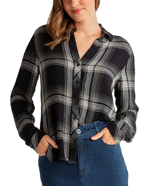Bella Dahl Button Down Blouse Blue XSmall 2