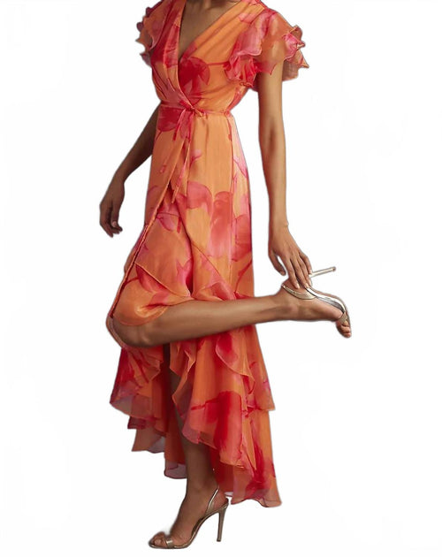 Hutch Whitlee Floral Wrap Dress Pink Small 4
