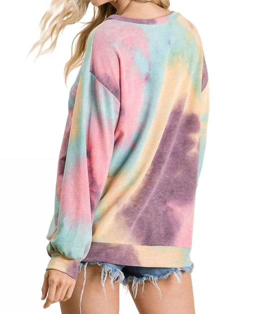 BiBi Tie Dye Pullover Multi Large 4