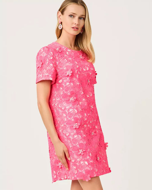 Lilly Pulitzer Malena Lace Shift Dress Multi US 14 4
