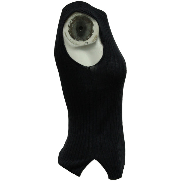 Theory Sleeveless Knit Top Navy Blue Small 3