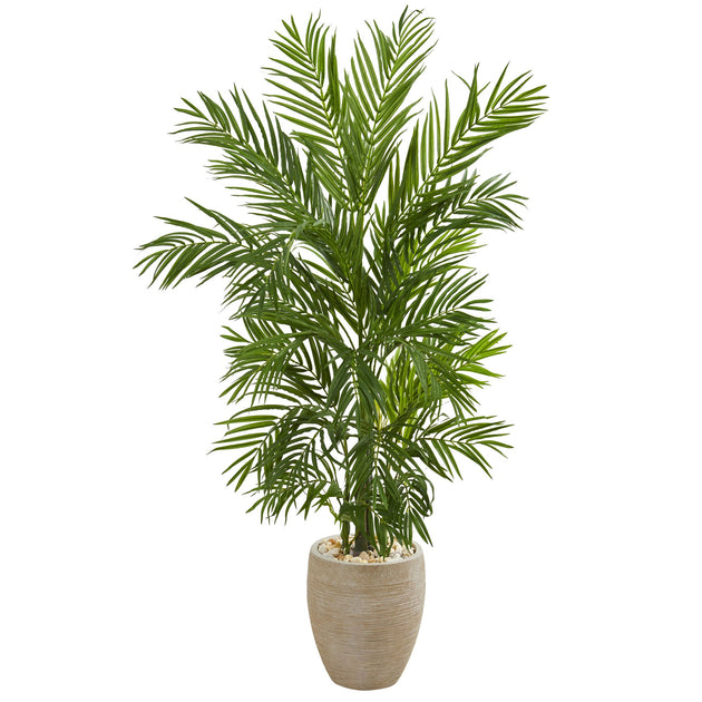 Hivvago Areca Palm Artificial Tree White 152cm 6