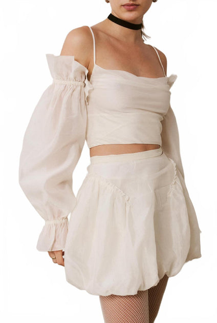 SAEMDI Bubble Minirock Beige Large 2