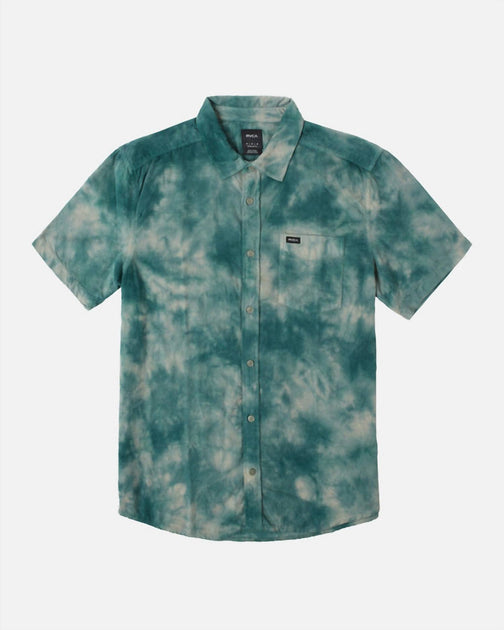 RVCA Bleach Cord Woven Shirt Green Small 2