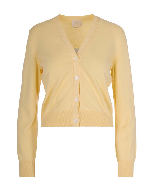 A.P.C. V-Neck Button Cardigan Yellow Medium 2