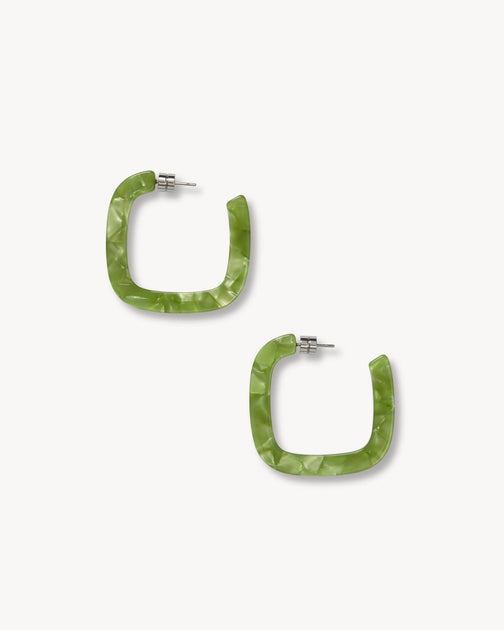 MACHETE Midi Square Hoops Silver 5
