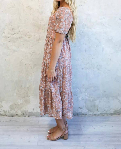 Mikarose Drew Maxi Dress In Vintage Tea Rose | ShopSimon