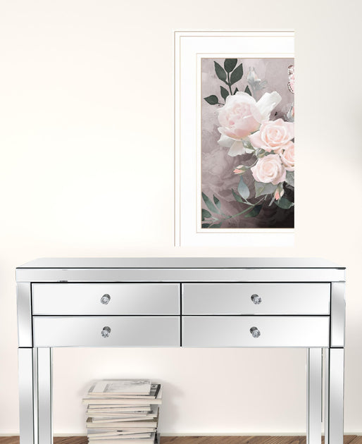 Hivvago Noir Roses 1 Wall Art Set White 2