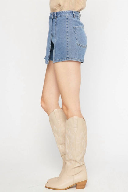 entro Denim Cargo Skort Blue Large 3