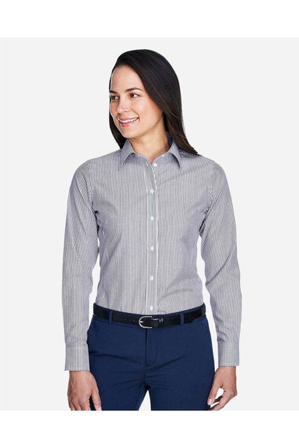 Devon & Jones Crown Collection Banker Stripe Woven Dress Shirt Multi Small 4
