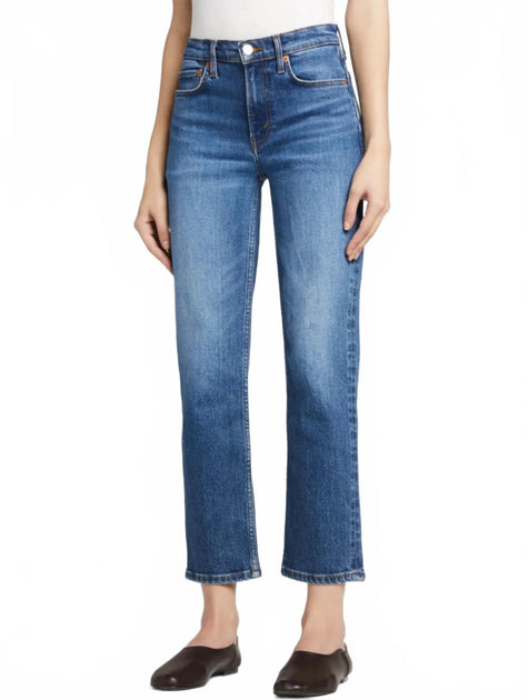 RE/DONE 70s Mid Rise Stove Pipe Jeans Blue 24 2
