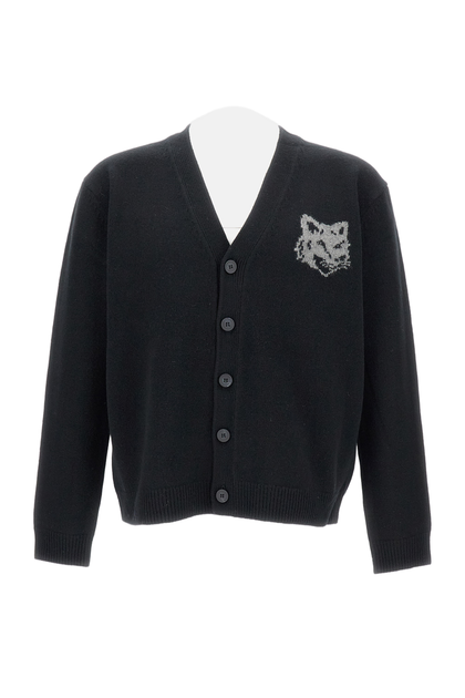 Maison Kitsuné Cardigan Sweater Black Large 2