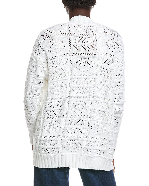Autumn Cashmere Tile Stitch Duster White XS 3