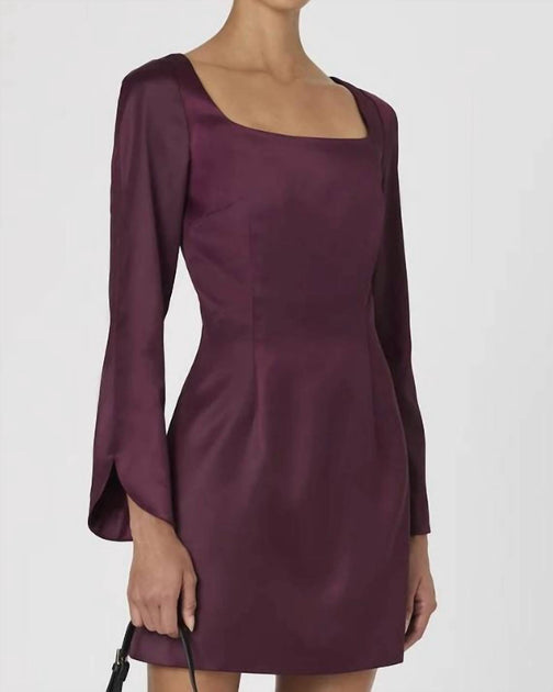 French Connection Satin Scoop Neck Mini Dress Rot US 8 2
