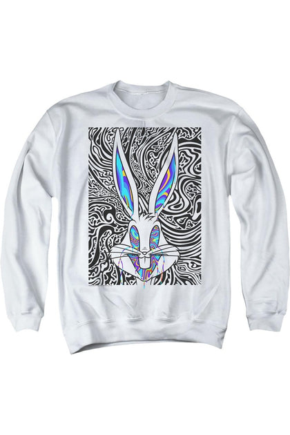 Gildan Looney Tunes Wild Bugs Crewneck Sweatshirt White Medium 2