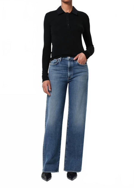 AGOLDE Harper Mid Rise Straight Leg Jeans Blue 27 2