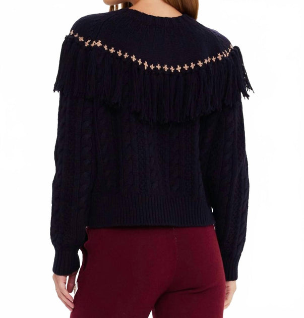 THE UPSIDE Clara Knit Sweater Blue Large 3