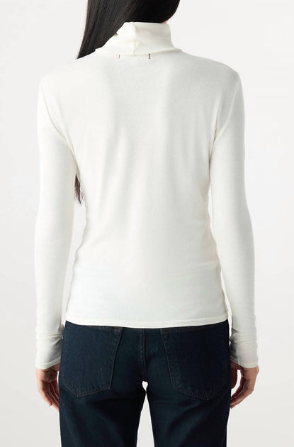 AMO Denim Reese Rollkragen T-Shirt Weiß Medium 4