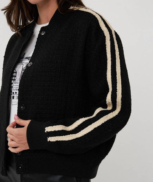 ESQUALO Round Neck Bomber Jacket Black US 12 3