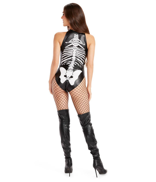 Tipsy Elves Skeleton Bodysuit Black Medium 4