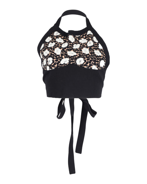 Marni Halter Knit Crop Top Schwarz EU 42 2