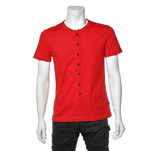 Just Cavalli Cotton Knit T-Shirt Red Large 2