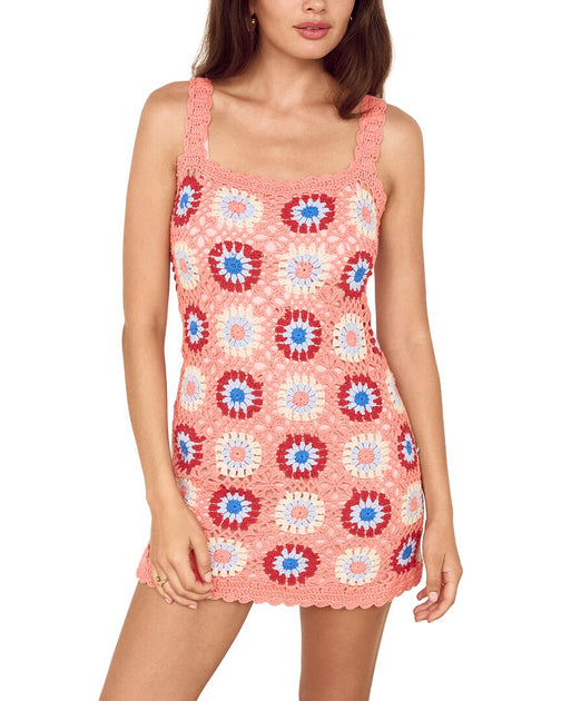 MINKPINK Dev Floral Crochet Mini Dress Multi Small 3