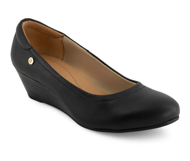 Andrea 62604 Women's Wedge Loafers Black US 6 2