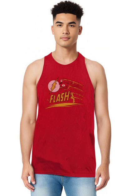 Gildan DC Comics Flash Like Lightning Tank Top Red Medium 4